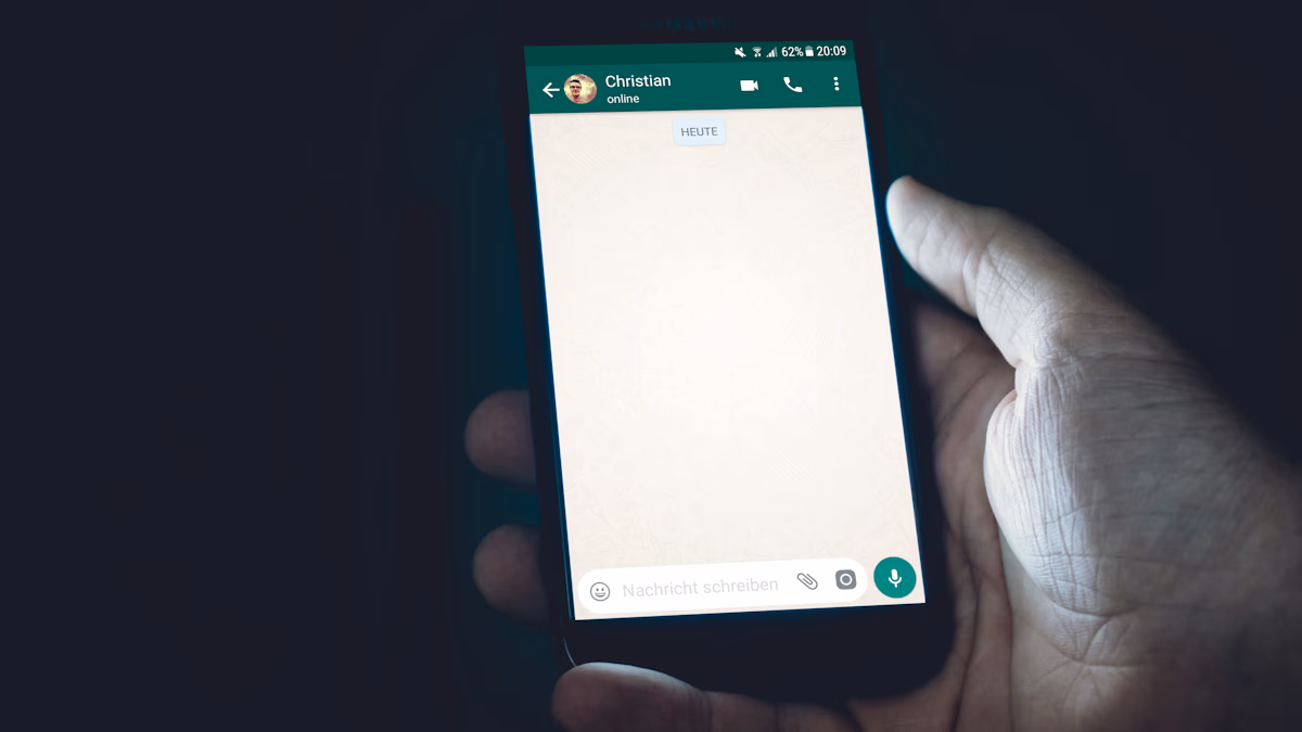 Smartphone showing WhatsApp chat interface representing the new WhatsApp username feature rolling out in April 2026 to hide phone numbers