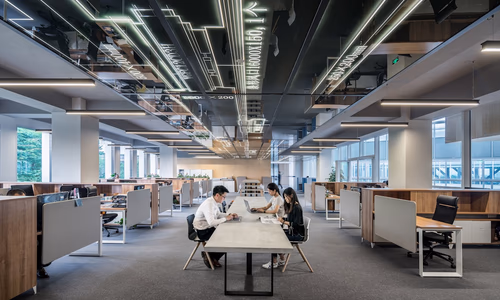 A digital org chart with AI agent roles — CEO, CTO, Engineer, Designer — connected by lines of data, representing a sovereign zero-human AI company built with Paperclip.