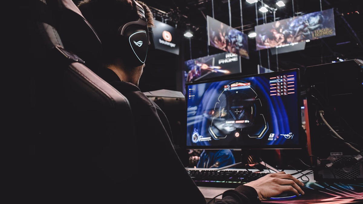 A vibrant, pixelated landscape reminiscent of a digital gaming world, symbolizing the creativity of Minecraft.