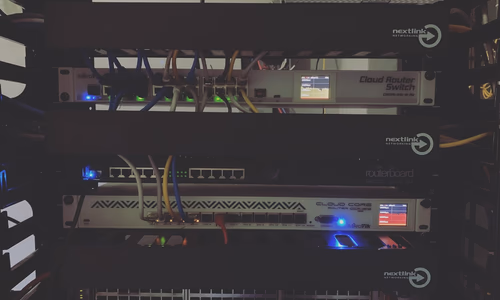 Network security visualization showing encrypted VPN tunnel connections with lock symbols and data privacy indicators