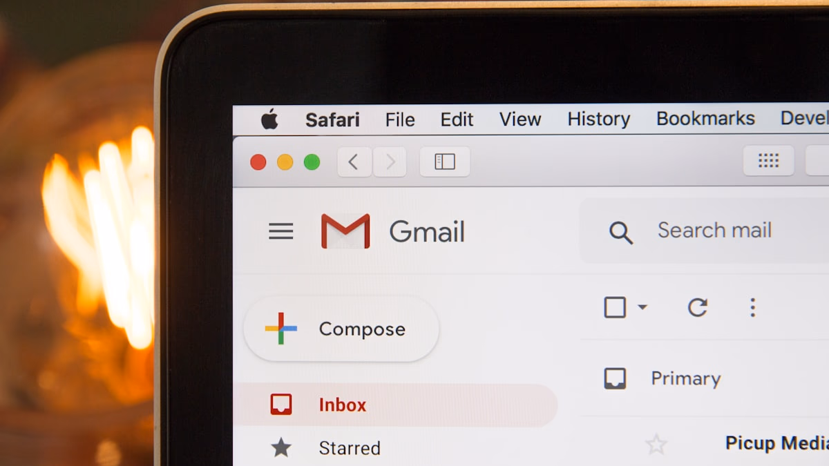 An abstract representation of digital communication and email migration, symbolizing a fresh start in the digital world.