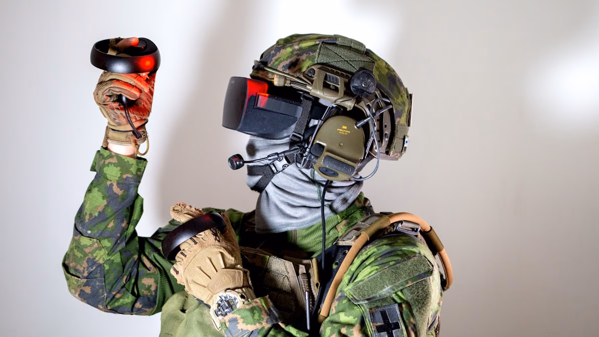 Digital representation of a modern command center, symbolizing the convergence of AI, state power, and military strategy.