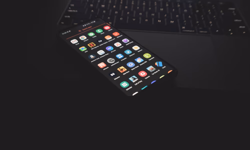 Android phone with security warning overlay