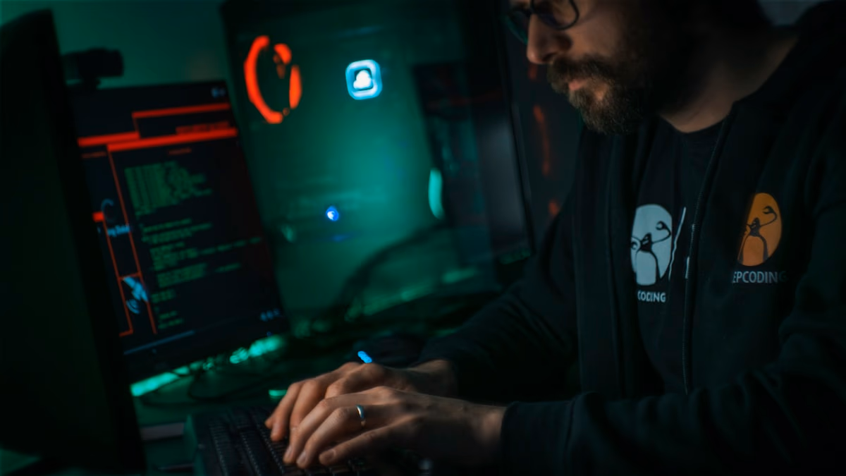 Digital code representation with a cyber security theme