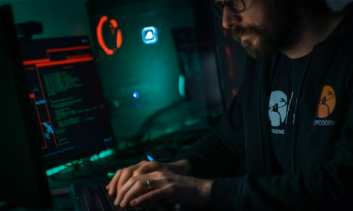 Digital code representation with a cyber security theme