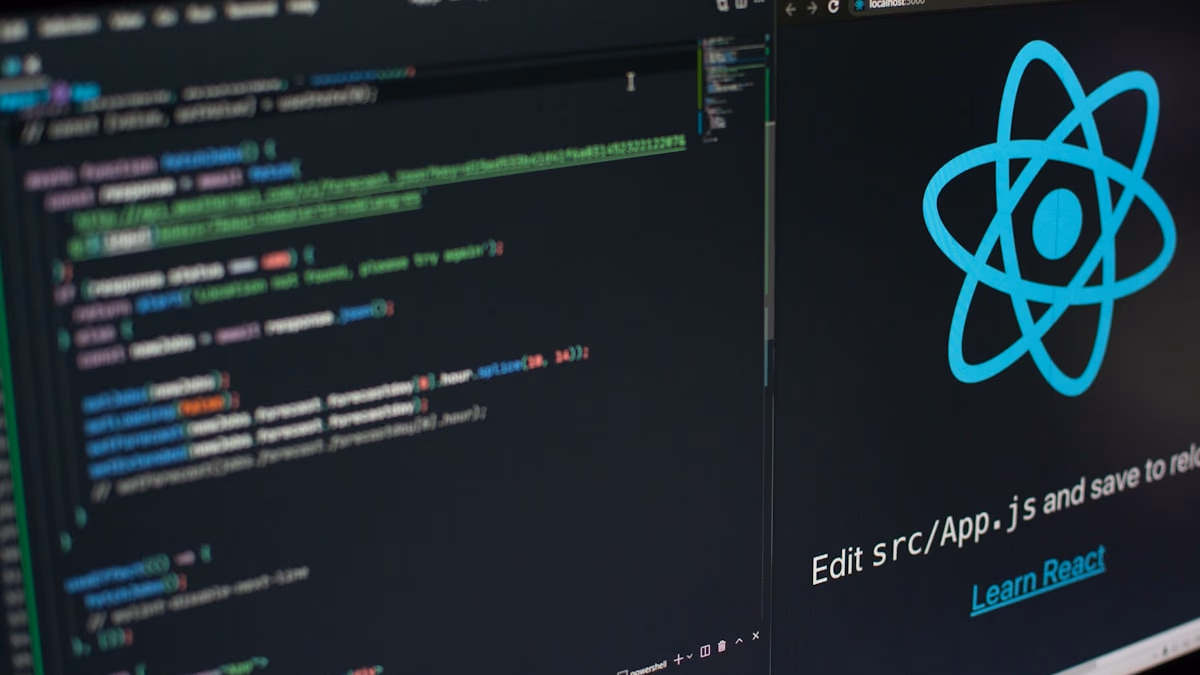 Ubuntu 24.04 terminal showing Vite 6 dev server starting in 180ms alongside a browser preview of a React 19 application with Tailwind CSS 4 styling, dark mode toggle, and API data loaded from a local FastAPI backend.