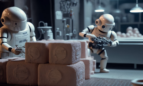 Abstract neural network visualization with European flag colours representing Mistral Small 4, Europe's flagship open-source AI model launched March 2026