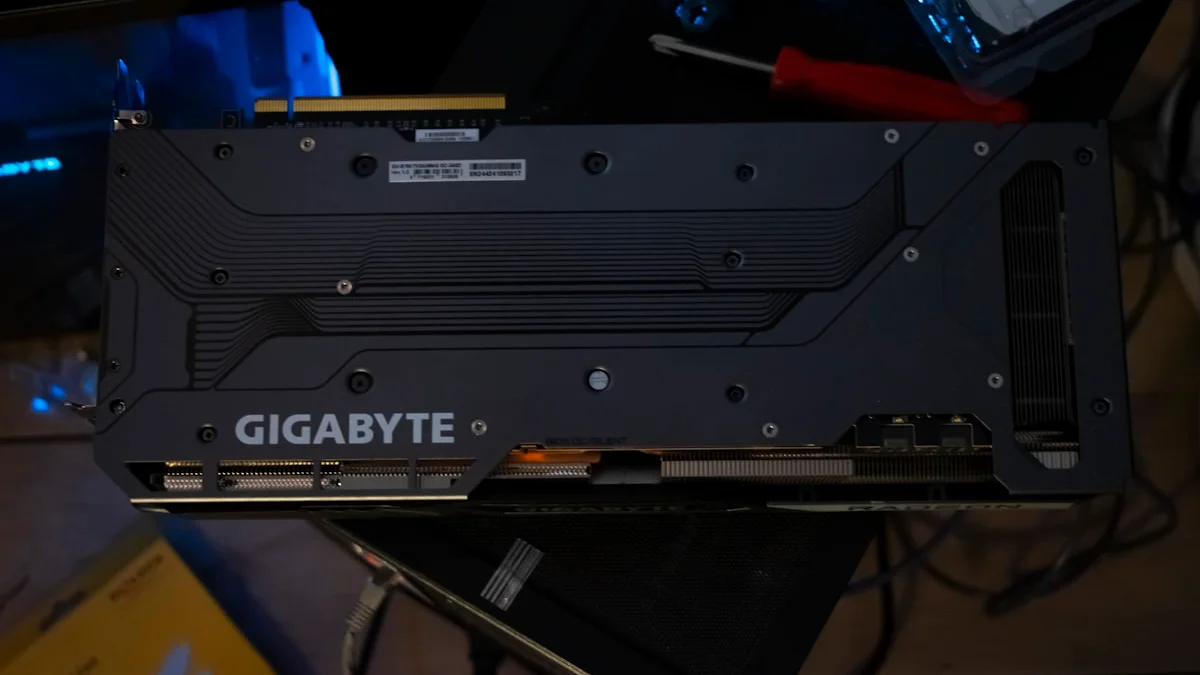 A high-tech server rack with glowing blue lights, representing the advanced AI infrastructure at the center of the Supermicro smuggling scandal.