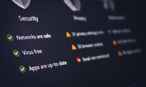 A digital shield filtering incoming messages, representing the use of burner emails and phone numbers to block spam and trackers.