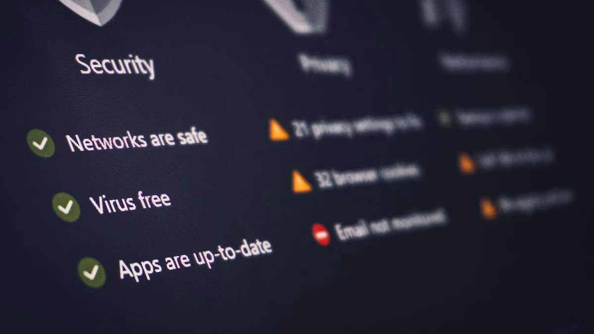 A digital shield filtering incoming messages, representing the use of burner emails and phone numbers to block spam and trackers.