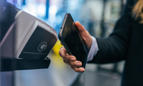 European digital payments concept showing a smartphone wallet and financial network links across Europe
