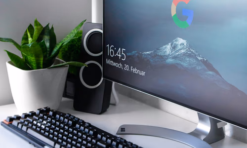 A small, power-efficient home server connected to a router, with a digital overlay of a secure encrypted tunnel, representing a private home VPN.