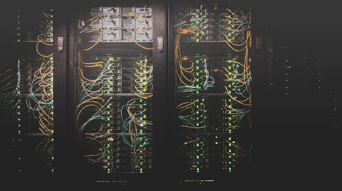 A clean, modern home office setup with a Raspberry Pi visible on the desk, symbolizing a private, sovereign network hub.