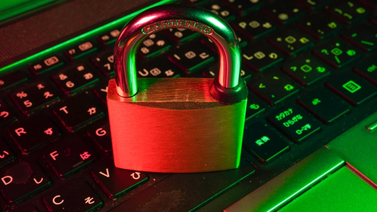 A digital representation of code being compromised, representing a supply chain attack on the Axios library.