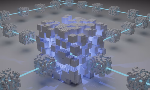 Abstract representation of cryptographic security nodes and trust boundaries protecting an AI agent network