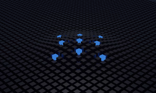 Abstract visualization of autonomous AI agents orchestrating multi-step workflows with connected nodes and data flows