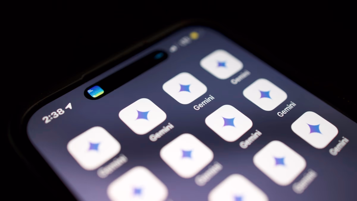 A futuristic smartphone interface showing autonomous task flows being executed by an AI agent.