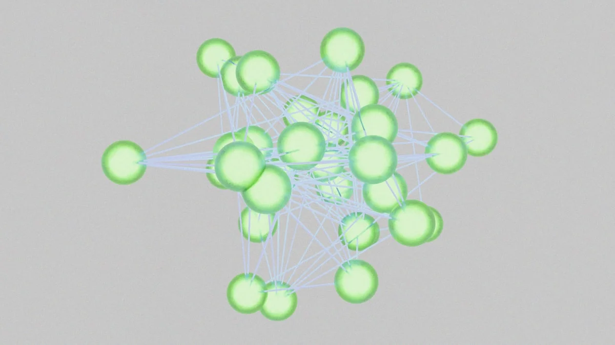 Digital visualization of open-source network connections and neural pathways.