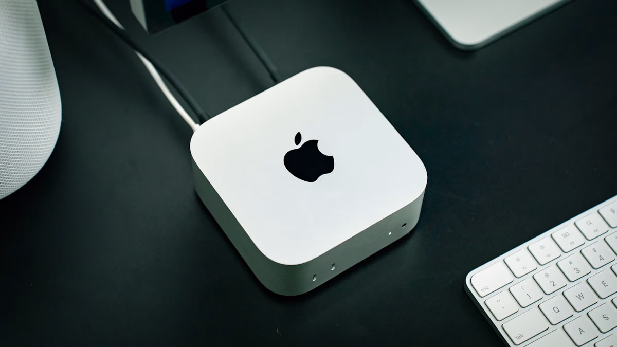Close-up of Apple M5 chip with lock icon overlay symbolizing broken security