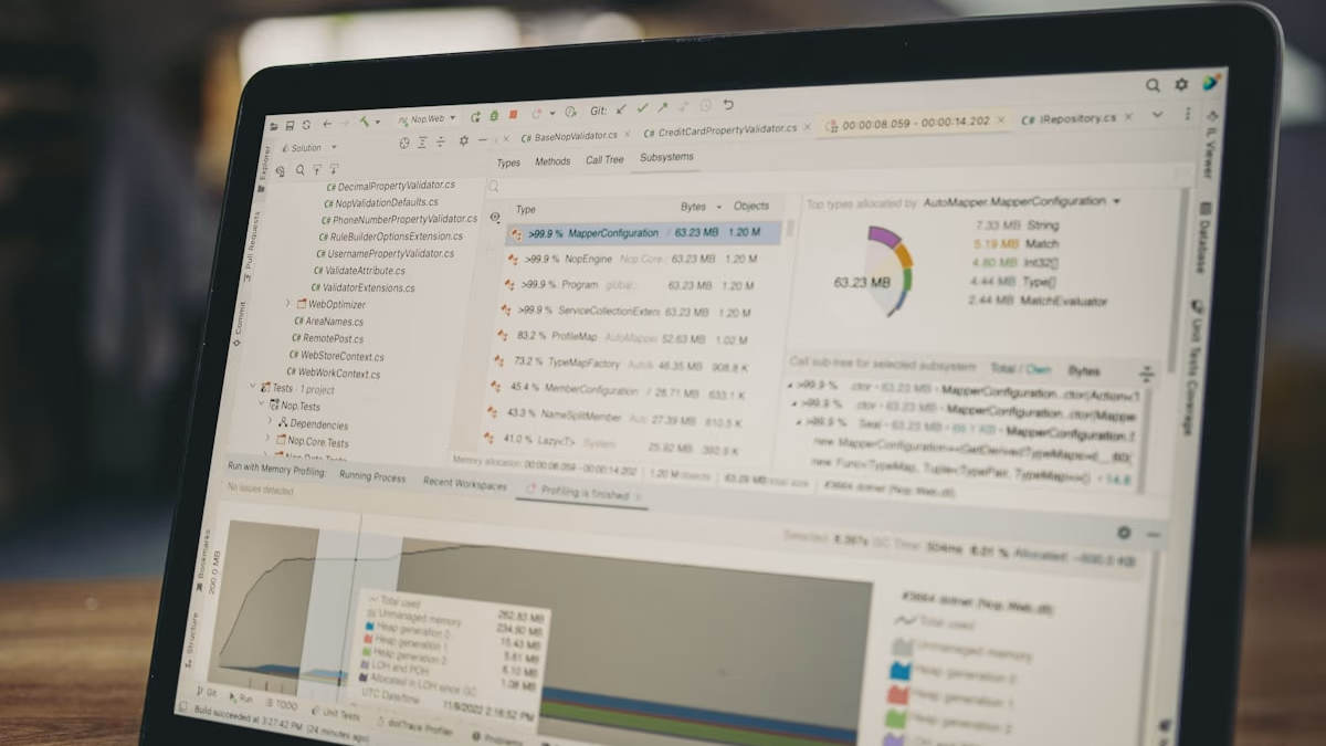 Laptop screen showing a browser and AI interface while a background download progresses, representing Chrome quietly downloading a large AI model